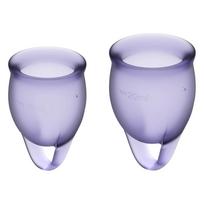 Satisfyer Feel Confident - menstruacinė taurelė rinkinys - violetinė