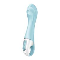 Satisfyer Air Pump Vibrator 5 - valdomas programėle (mėlynas)