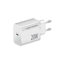 Esperanza  greito maitinimo įkroviklis 20w usb-c pd. baltas