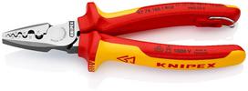 Kompaktie krimpēšanas knaibiņas, KNIPEX, 97 78 180 T, 0.25 - 16 mm², 9 profili, VDE sertificētas