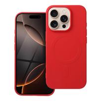 SILICONE MAG COVER (large opening) case compatible with MagSafe for IPHONE 16 Pro, red