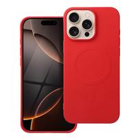 SILICONE MAG COVER (large opening) case compatible with MagSafe for IPHONE 16 Pro Max, red