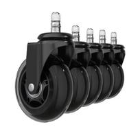 DXRacer Rollerblade Wheels - Black (Juodi) Guminiai Ratukai