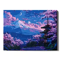 Fuji kalnas naktį