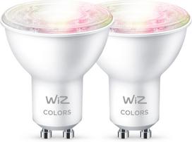 WiZ Smart bulb, GU10, RGBW, all colors and shades of white light, Wi-Fi, 345 lm, 2-pack (929003772342)