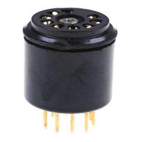 2x paauksuotas 9 kontaktų bakelito vamzdžio lizdo testavimo taupyklė, skirta 12Ax7 Ecc83 5670 6Dj8 black
