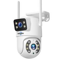 Hiseeu WS318 6MP Belaidė Stebėjimo Kamera Dvigubo Objektyvo Montuojama ant Sienos Išmani WiFi Kamera IP66 Atspari Atmosferos Poveikiui UK Plug