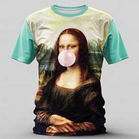 Mona Lisa Retro Vintage Casual Street Style Men's 3D Print T shirt Tee Short Sleeve Crew Neck Shirt Spring Summer Clothing S