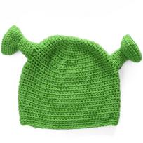 Unisex Balaklava Monstras Šrekas Kepurė Vilnonė Žieminė Šilta Megzta Kepurė Žalia Juokinga Beanie Kepuraitė Moterims Vyrams Grynasis Rankų Darbo one size