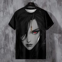 Japanese T-Shirt For Men Cartoon Sexy Girl Graphic T Shirts Short Sleeve Printing Tees Outdoor Oversized Men's Clothing Tops Tee L