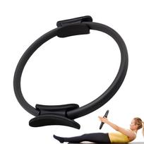 Pilates žiedas 15 colių jogos ir pilateso žiedo įranga Adduktorių treniruoklis Pilateso aksesuarai Šlaunų treniruočių įranga vidinei šlaunies pusei juoda