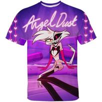 Hazbin Hotel Vaikų marškinėliai 3D spausdinimas Vyriški triskilės marškinėliai Hip Hop gatvės stilius Apvalus kaklas Marškinėliai Unisex drabužiai S