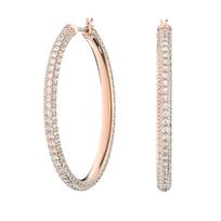Swarovski Dextera Hoop Rožinio aukso atspalvio auskarai 5383938 Moterims rožinio aukso spalvos
