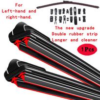 22 colių kablys / J-Hook dvigubas guminis automobilio priekinių valytuvų mentės priekinis stiklas priekinis stiklas black