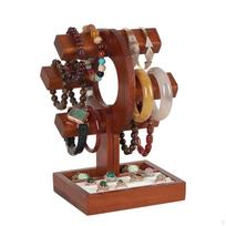 Medinis apyrankės laikiklis Laikrodžio vitrina Dovana Žiedams Elegantiškas Stabilus Papuošalų organizatorius brown