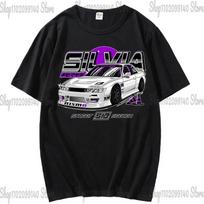 SChassis 13 SR20 Varomas Klasikiniai Marškinėliai Silvia S13 Nusikaltėlis ant Touge Drift Karaliaus Stiliaus Japoniško Lenktyninio Automobilio Marškinėliai Unisex JDM Marškinėliai 4XL