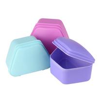 Dantų protezų vonios prietaisas, dirbtinių dantų dėžutė, laikymo dėklas, skalavimo krepšelis 1PC