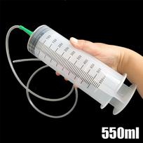 550 ml didelės talpos švirkštų alyvos siurblys su 1 m žarna naminių gyvūnėlių šėrimo matavimo siurblys Hidroponikos maistinių medžiagų didelis švirkštas