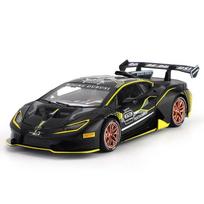 1/32 Lamborghini Huracan ST EVO sportinio automobilio modelio žaislai, lydinio metalo liejimas, puikaus darbo statinė žaislinė transporto priemonė, dovana vaikams gimtadienio proga juoda