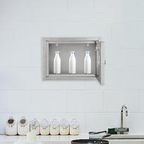 Wall Hanging Milk Box Crate with Lock Package Locker Storage Organizer Container for Front