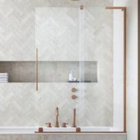 Radaway Furo SL Brushed Copper PND II stumdoma vonios sienelė 100cm ilgio dešininė