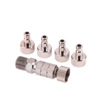 Airbrush greito atjungimo mova greito atjungimo tvirtinimo adapteris su 5 kištuku 1/8 colio montavimo žarna oro šepečio dalimis 5pcs