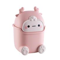 Kawaii mini šiukšliadėžė Stalinis šiukšlių dėžė Namų biuro šiukšlių dėžė Animacinis filmas Mielas šiukšliadėžė Buitinė vaikų kambario apdaila rožinė