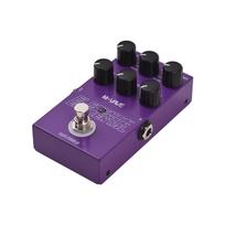 M-VAVE gitaros elementų delsos efektų pedalas LAIKAS/9 uždelsimo efektų tipas / GRĄŽIMAS / MIX / PARAM / MOD rankenėlė violetinė