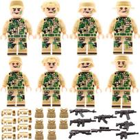MOC SWAT Delta Jungle kamufliažas Antspaudai Priedai Minifigūrėlės Dalys Surinkimas Statybiniai blokeliai Plytos Žaislai vaikams Dovana