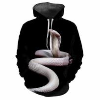Gyvūnų gyvatė 3D spausdinimas Pavasaris Ruduo Vyriškas megztinis Hip Hop Siaubo Alternatyvi mada Kūrybinis Gatvės Seksas Kasdienis megztinis Topas L