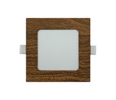 LED įleidžiamas lubinis šviestuvas SQUARE LED/6W/230V 4200K 11,8x11,8 cm ruda