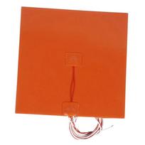 Silikoninis šildomas stalas Šildymo padėklas Vandeniui atsparus 310x310mm 220V 3D spausdintuvui Ender-3 Cr10 Dalys Šildomas stalas 750w 220v oranžinė