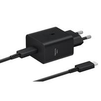 SAMSUNG original Type C charger + Type C to Type C cable, PD 3A, 45W, EP-T4511XBEGEU, black, blister pack