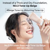 NUMBUZIN No3 Porcelain Base-skip Tone Up Beige SPF 50+ PA++++50ml  AUTHENTIC STORE