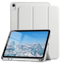 „Evelatus Galaxy Tab S9 FE“ planšetinio kompiuterio dėklas su imitaciniu mikropluošto vidumi, sidabrinis