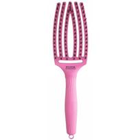 Lenktas šepetys plaukams Olivia Garden Fingerbrush Combo Think Pink Medium Bubble Pink OG1844, rožinės spalvos