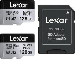 Lexar atm.korta SDXC micro Silver Plus 128GB R205/W150 - 2 pak.