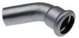 KAN-therm Presuota nipelio alkūnė 45° 28mm neoksinis plienas - 6190140