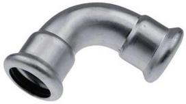 KAN-therm Presuota alkūnė 90° 54mm neoksinis plienas - 6190261