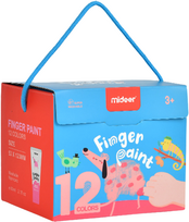 Dažai piešimui pirštais mideer 12 spalvų