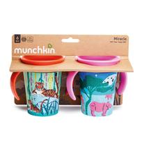 Munchkin mokymosi puodelių rinkinys (2 gertuvės Miracle 360: tigras ir raganosis, 177 ml)