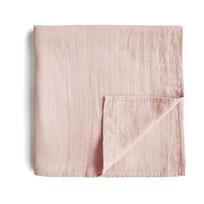 Mushie muslino vystyklas iš organinės medvilnės Rose Vanilla