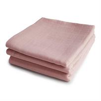 Mushie muslino vystyklai iš organinės medvilnės Blush (3 vnt.)