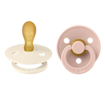 BIBS čiulptukų rinkinys 2 dydis (6 - 18 mėn.) Symmetrical Ivory / Blush