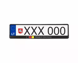 Juodi numerių rėmeliai - Made in Germany