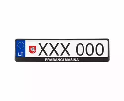 Juodi numerių rėmeliai - PRABANGI MAŠINA