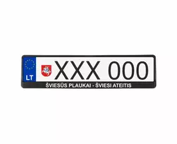 Juodi numerių rėmeliai - ŠVIESŪS PLAUKAI - ŠVIESI ATEITIS