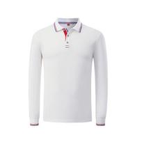 POLO Marškinėliai Vyriški ir Moteriški Darbo Drabužiai Ilgomis Rankovėmis T-shirt Vienspalvis Apykaklė Medvilninis Vienspalvis T-shirt Pavasariui ir Rudeniui S balta