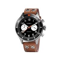 Hemel Reverse Panda Chronograph Keraminis rėmelis juodas su Super-LumiNova C3 ciferblatu Quartz HF12 100M vyriškas laikrodis juoda