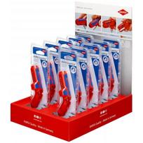 Pārdošanas displejs, KNIPEX, 00 18 01 V27, kompakts un efektīvs, 10 x ErgoStrip® universālie kabeļu noņēmēji (ø 8,0 - 13,0 mm)